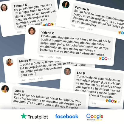 KUTTOCHEF™ - Tabla de cortar de Acero Inoxidable Premium 100% puro: No más micro plásticos, bacterias ni cuchillos romos (Copia)